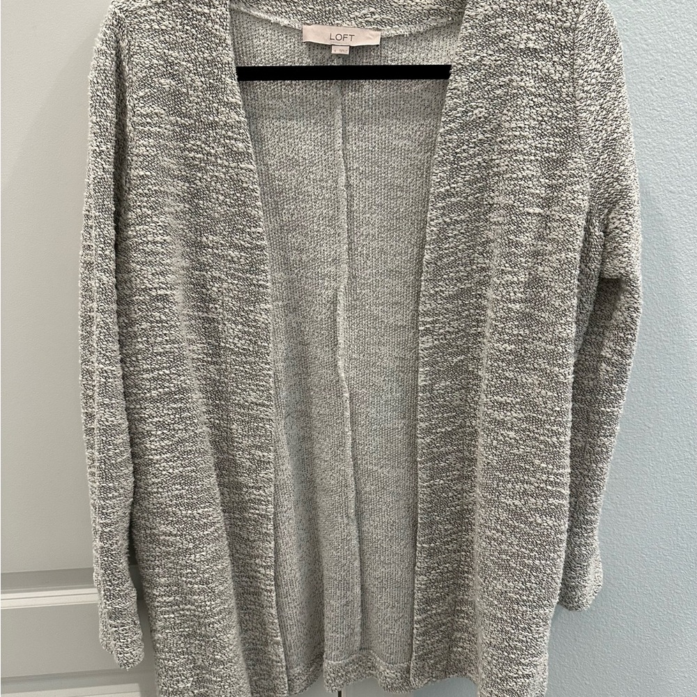 LOFT Women's marled black/white Cardigan